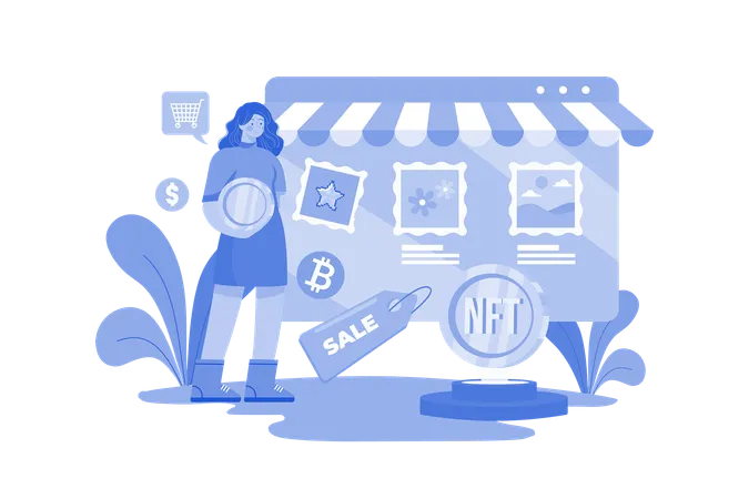 NFT Marketplace  Illustration