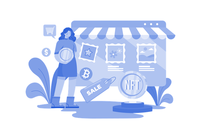 NFT Marketplace  Illustration