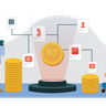 nft marketplace network illustration