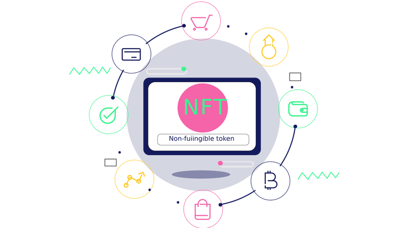 Nft Marketplace Network  Illustration