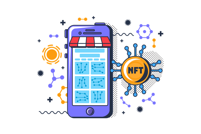 NFT-Markt  Illustration