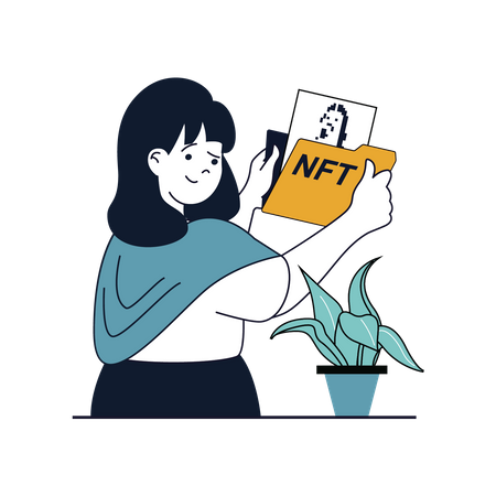 Mercado NFT  Ilustración