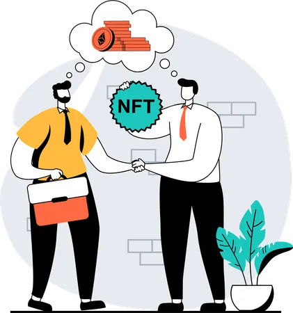 Mercado NFT  Ilustración