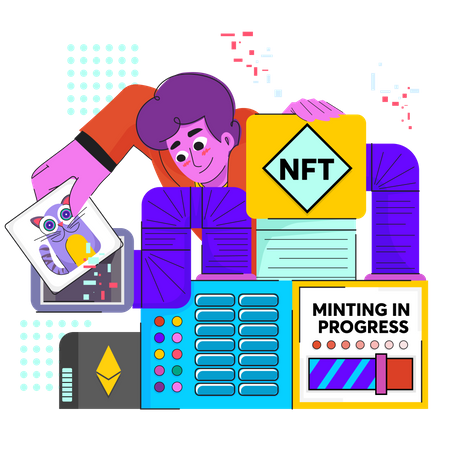 NFT minting  Illustration