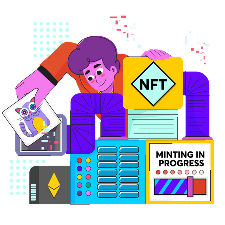 NFT minting  Illustration