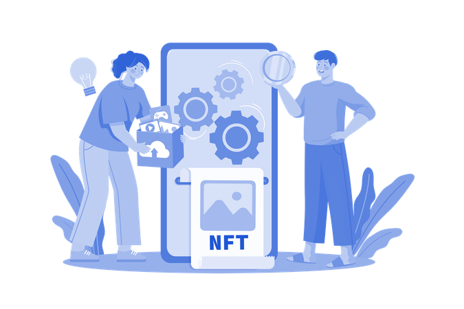 NFT Minting Process  Illustration