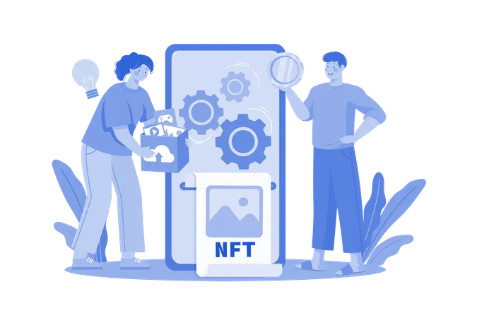 NFT Minting Process  Illustration