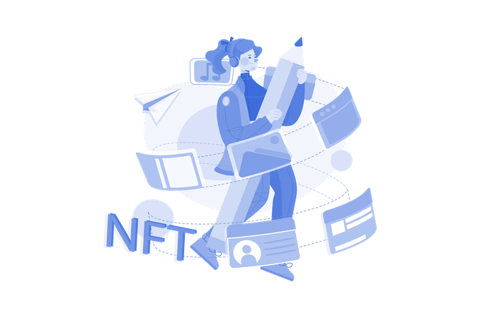 NFT minting process  Illustration