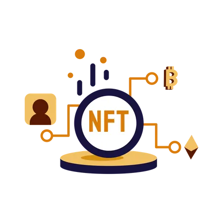 NFT-Münze  Illustration