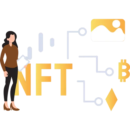 NFT network Illustration