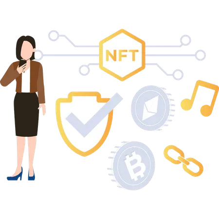 NFT network Illustration