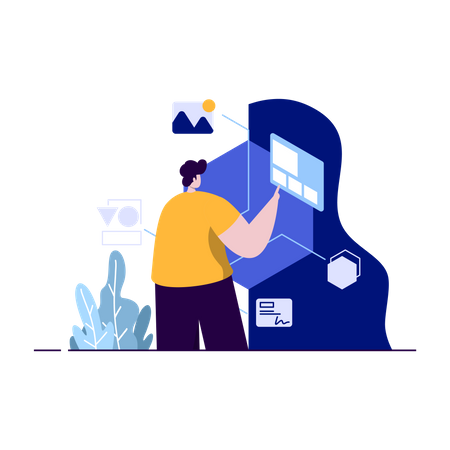 NFT Non Fungible Token  Illustration