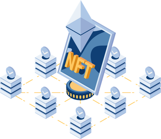 NFT Non Fungible Tokens Illustration