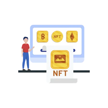 Nft Payment  Illustration