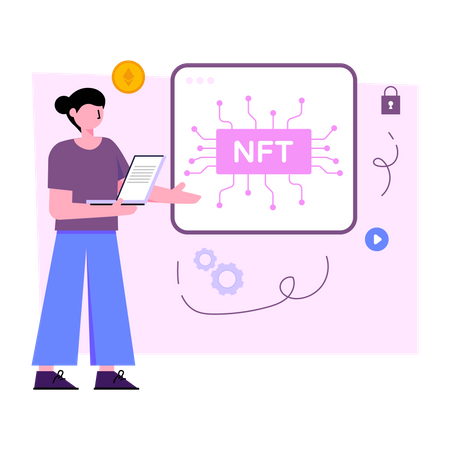 NFT-Präsentation  Illustration