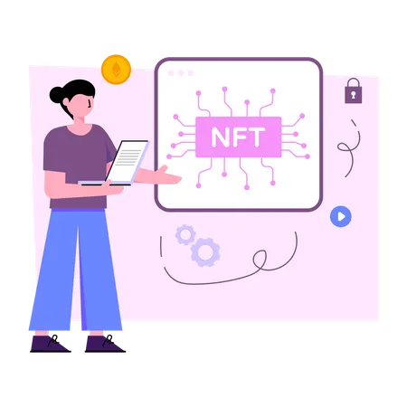 NFT-Präsentation  Illustration