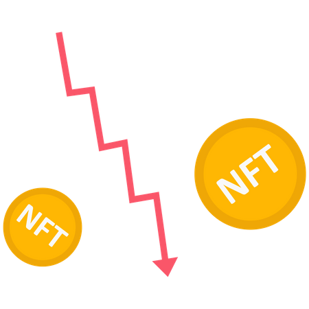 NFT price is crashing  Illustration