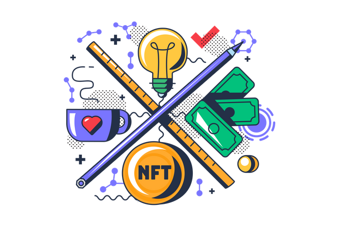 NFT project management Illustration