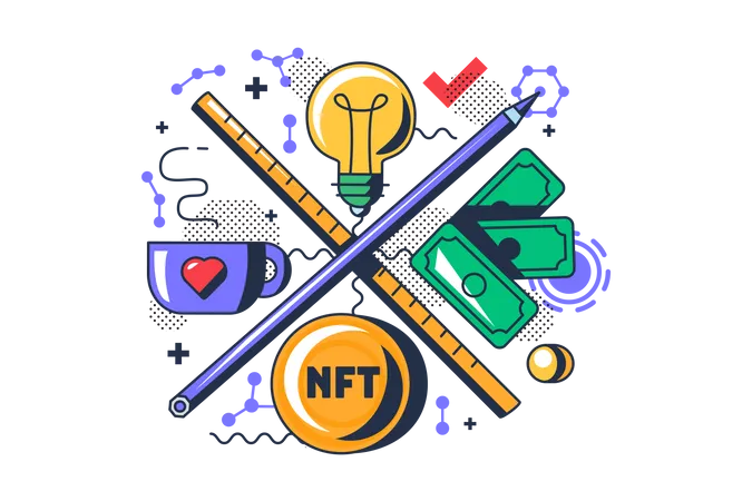 NFT project management Illustration