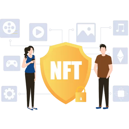 Segurança nft  Ilustração