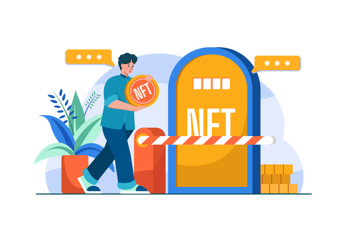 Seguridad nft  Illustration