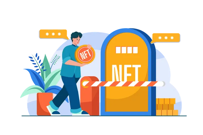 Seguridad nft  Illustration