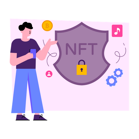 Seguridad nft  Ilustración