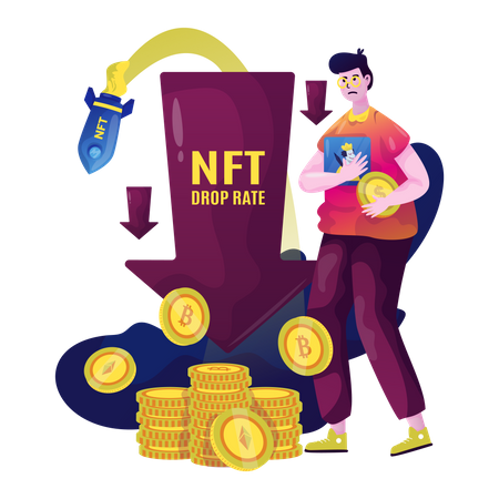 Taux d'abandon nft  Illustration