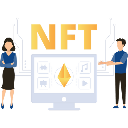 NFT technology Illustration