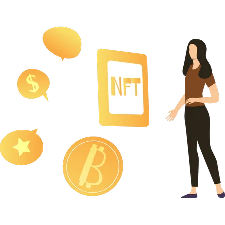 NFT technology  Illustration