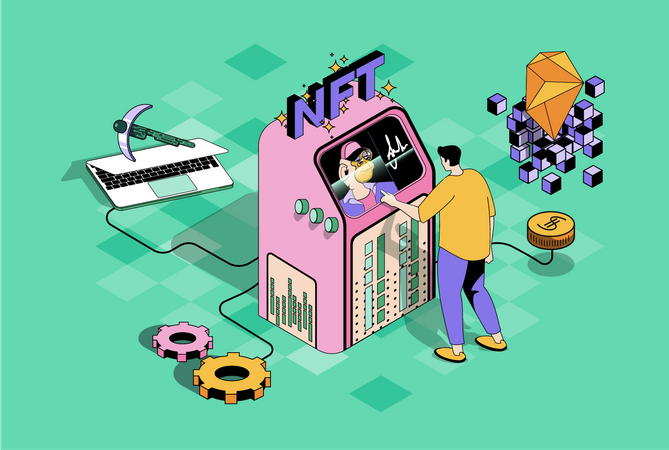 NFT token art  Illustration