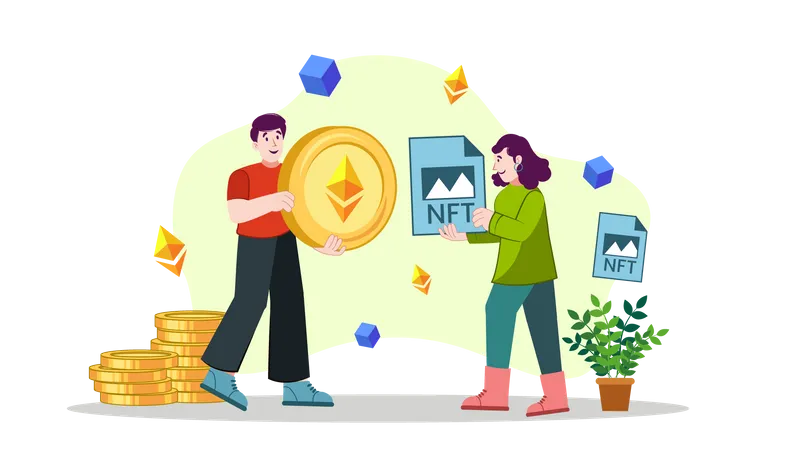 NFT token  Illustration