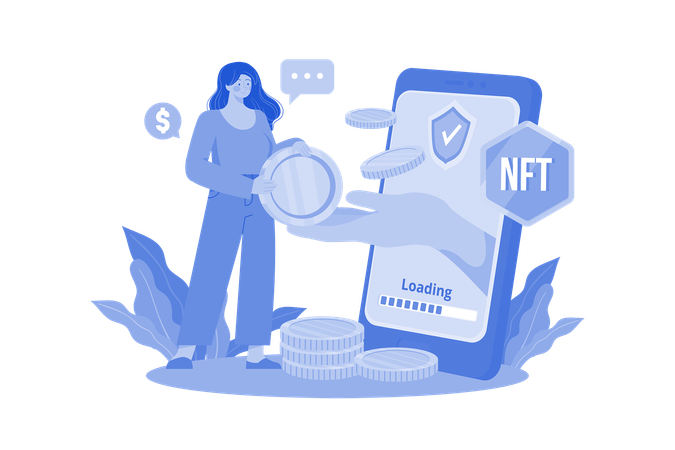 NFT Trading  Illustration