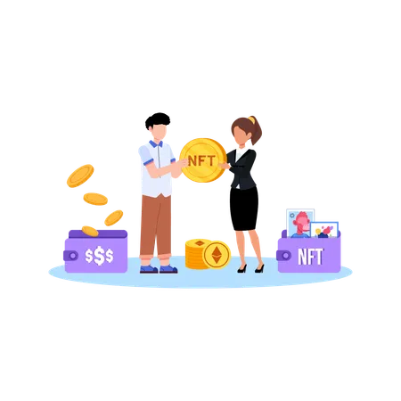 NFT trading  Illustration