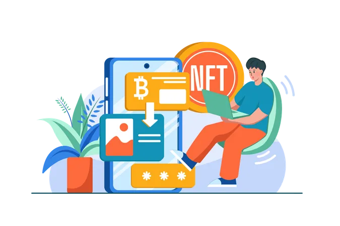 NFT Trading Illustration