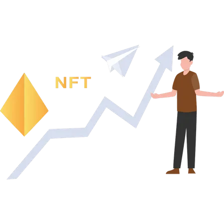 NFT trading graph  Illustration