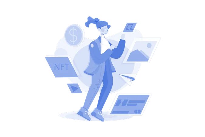 NFT trading  Illustration