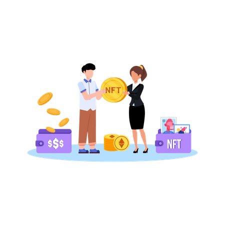 NFT trading  Illustration