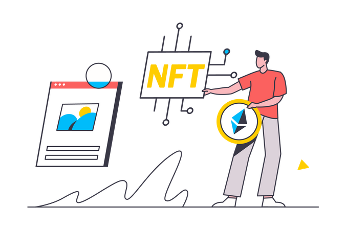 NFT trading  Illustration