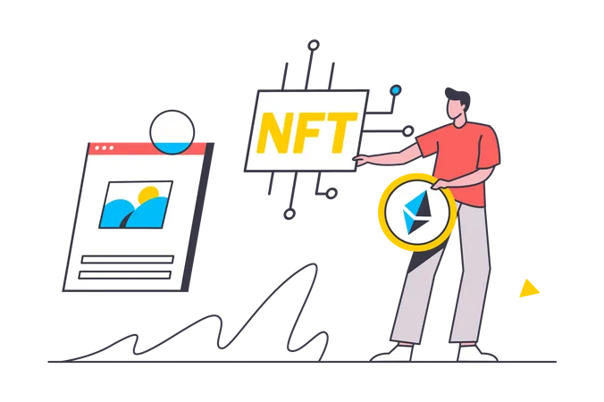 NFT trading  Illustration