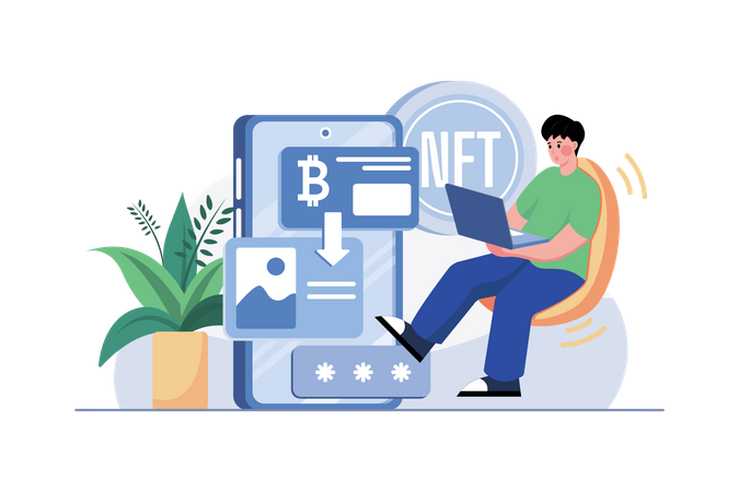 NFT Trading  Illustration