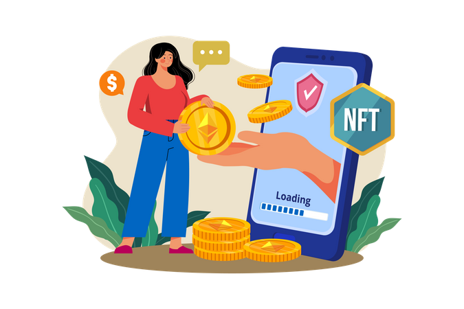 NFT trading  Illustration