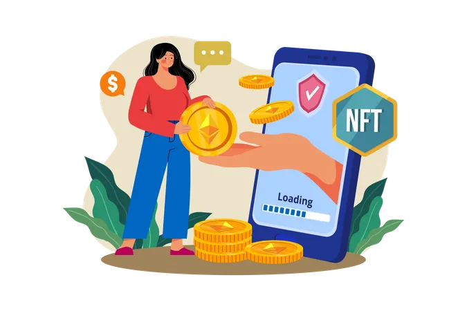 NFT trading  Illustration