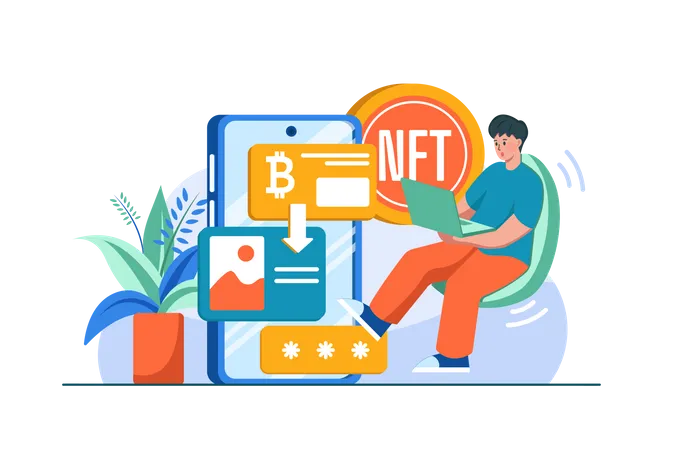 NFT Trading  Illustration