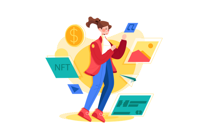 NFT trading  일러스트레이션
