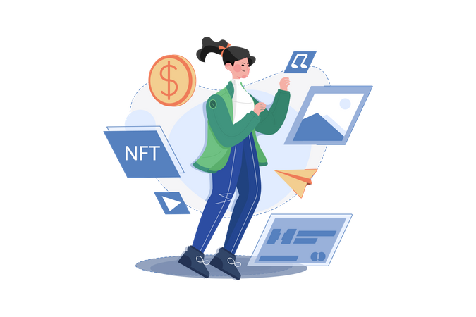 NFT trading  일러스트레이션