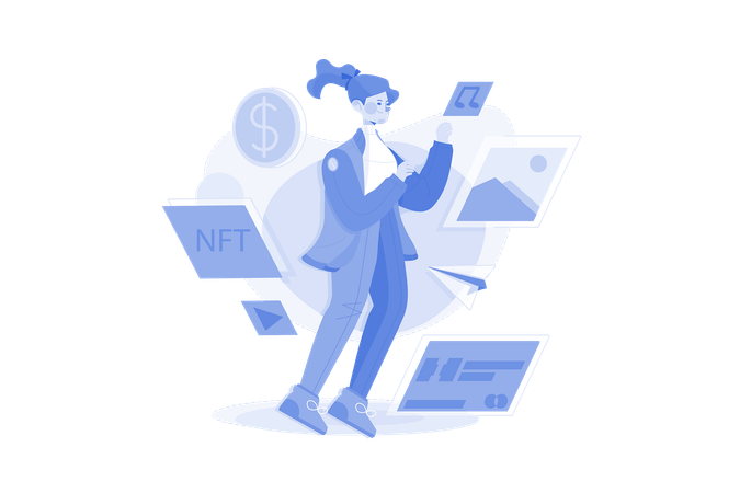 NFT trading  일러스트레이션