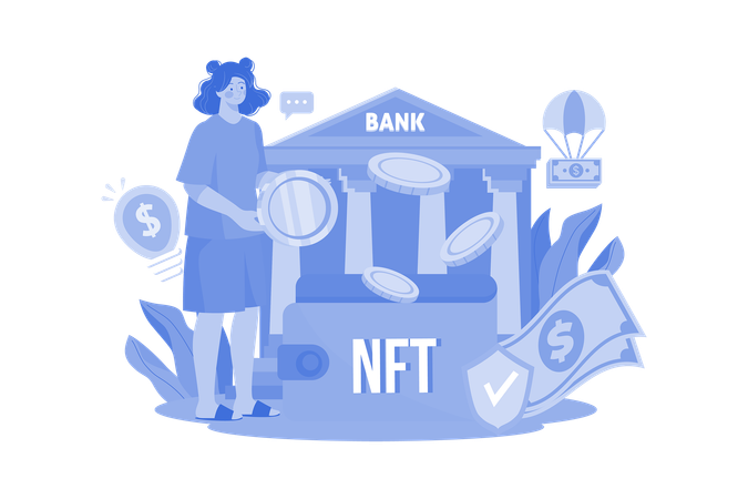 NFT Wallet  Illustration