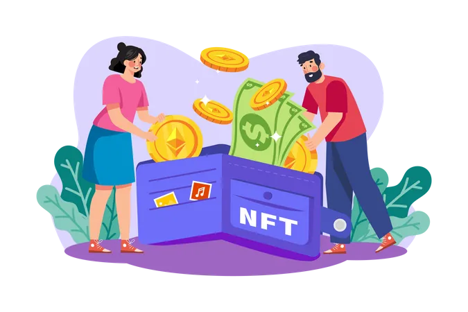 NFT wallet  Illustration