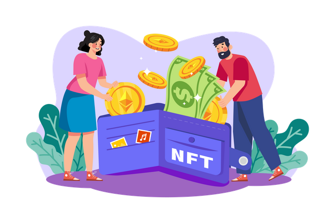 NFT wallet  Illustration